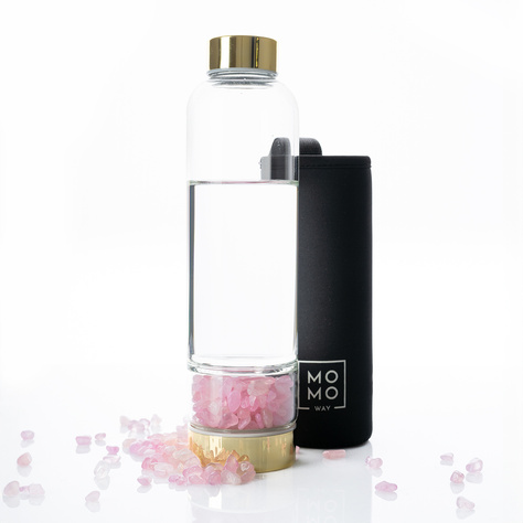 Bouteille d'eau en quartz rose 450mL 