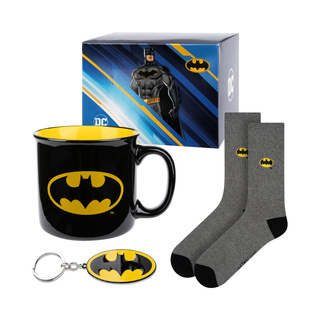 Set Batman mug chaussettes et porte-clés