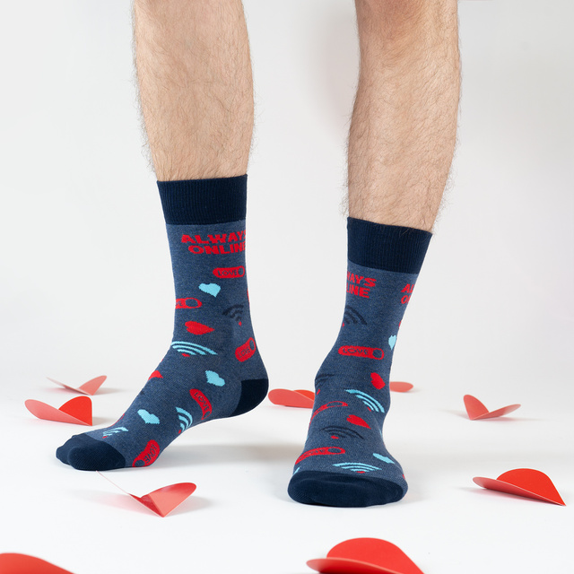 Chaussettes colorées pour hommes SOXO Wi-fi - 2 paires