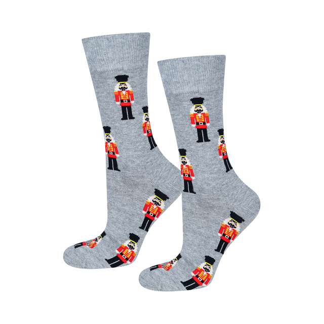Set 4x chaussettes colorées pour hommes SOXO GOOD STUFF joyeux Noël cadeau chaussettes en coton