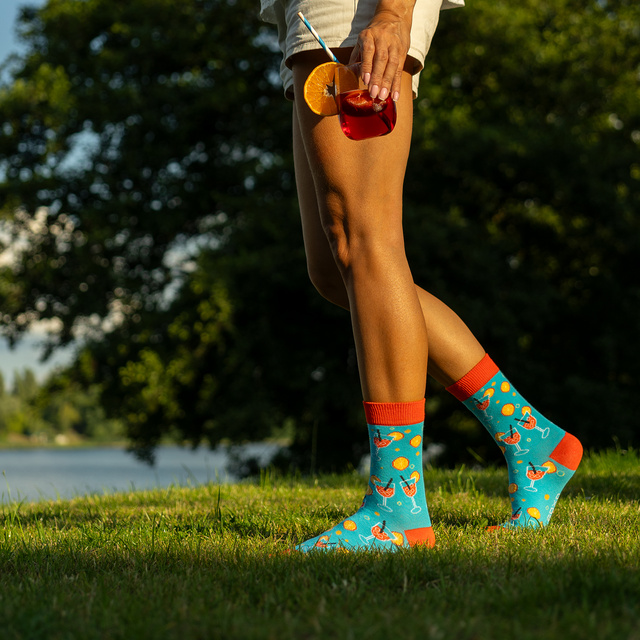 Chaussettes pour femmes SOXO GOOD STUFF drôles de Aperitif dans une bouteille cadeau