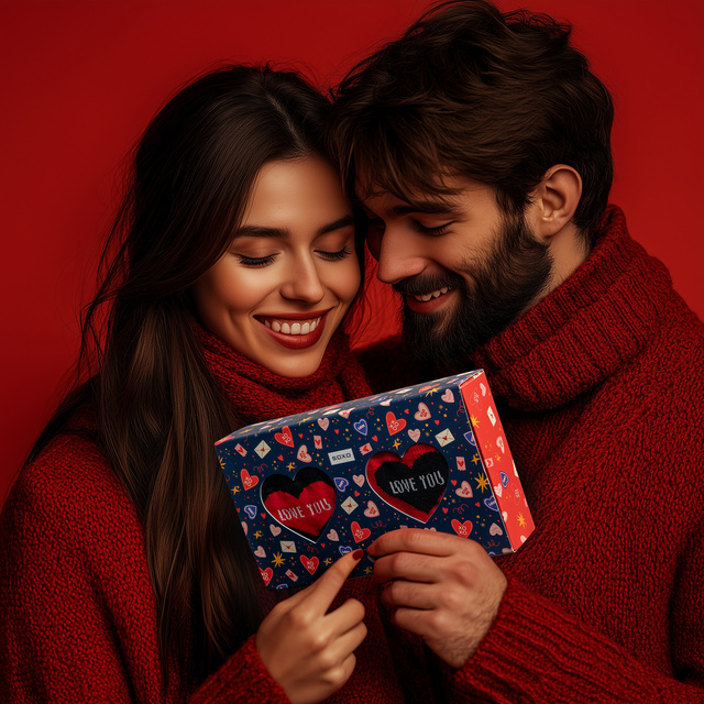 Chaussettes colorées pour hommes SOXO Cœurs - 2 paires