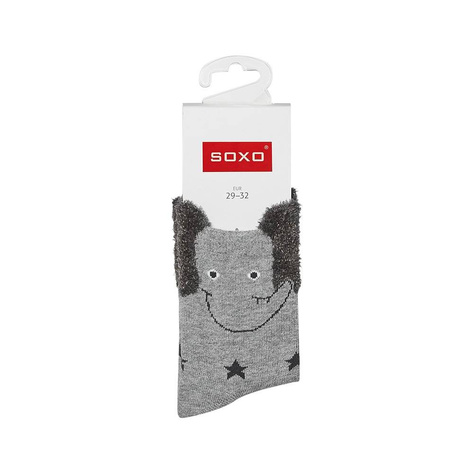 Chaussettes grises à oreilles pour enfants SOXO