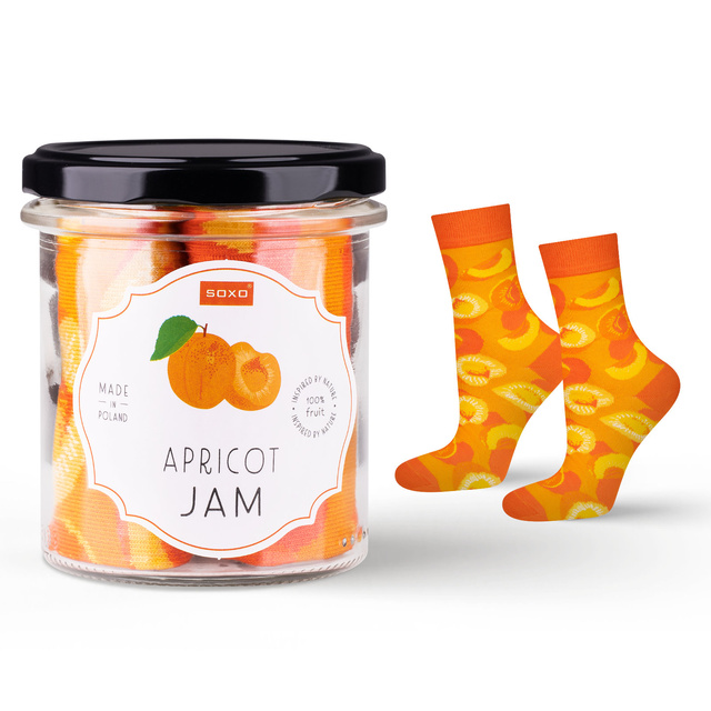 Chaussettes femme SOXO GOOD STUFF confiture apricot jam en pot