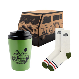 Coffret Cadeau Chaussettes Camping-car + Mug Thermique