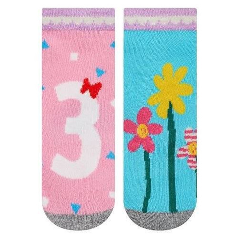 SOXO chaussettes bébé colorées à ne pas confondre avec les chiffres 3 | fleurs