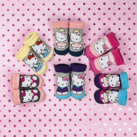 SOXO Hello Kitty chaussettes bébé jaunes avec ABS