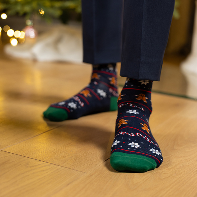 Chaussettes Bonhomme Pain d’Épices en Carte-Cadeau