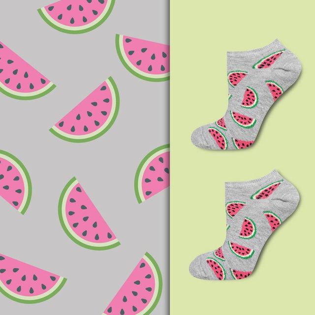 Pieds colorés pour femmes SOXO GOOD STUFF pastèque rigolote