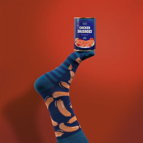 Chaussettes colorées pour hommes SOXO GOOD STUFF saucisses en boîte 