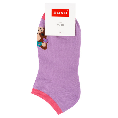 Lot de 5x chaussettes colorées pour dames SOXO chiens