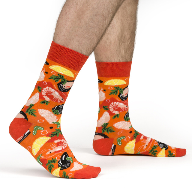 Hommes | Femmes SOXO GOOD STUFF chaussettes de soupe de poisson en boîte | colorées | cadeau pour lui | pour elle Unisexe