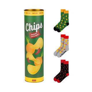 Lot de 3x chaussettes homme SOXO chips en tube
