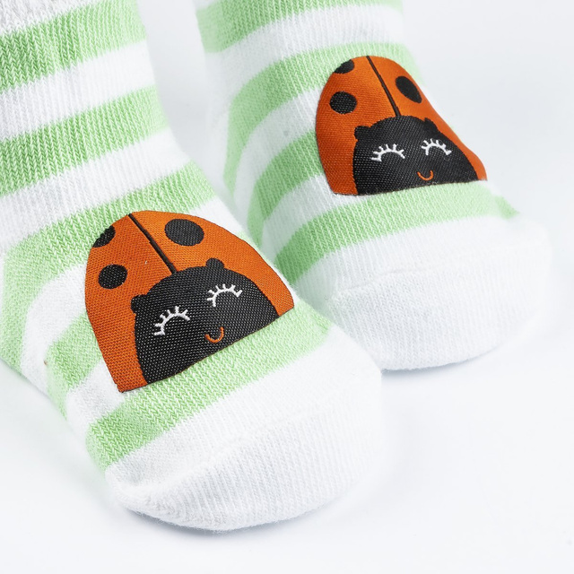 Chaussettes bébé colorées SOXO coccinelle 