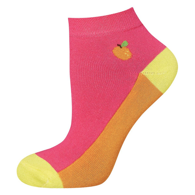 Lot de 4 paires de socquettes colorées SOXO pour femme | motifs amusants colorés