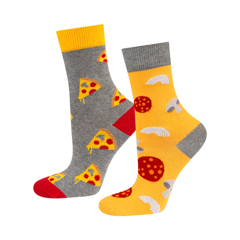 Lot de 5 chaussettes colorées pour femmes SOXO avec pizza