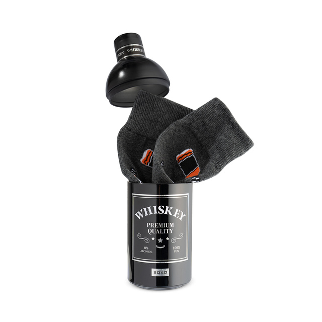 Chaussettes homme colorées SOXO GOOD STUFF | Whisky en bouteille | cadeau pour lui
