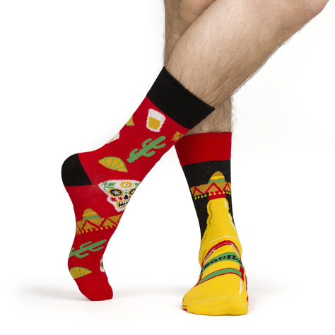 SOXO Chaussettes pour hommes | Hamburger dans une boîte | Tequila dans une bouteille | Cadeau drôle pour lui