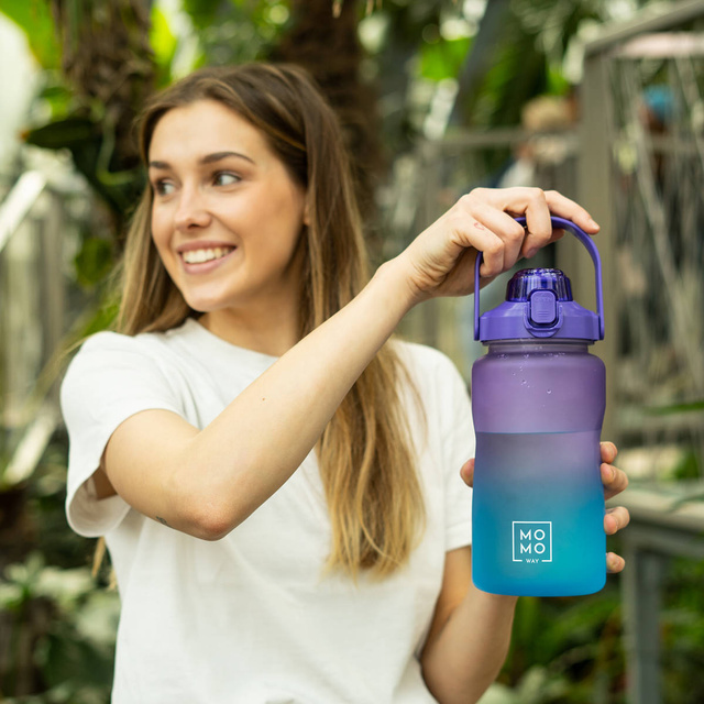 Bouteille d'eau 1.5L violet et bleu | BPA free