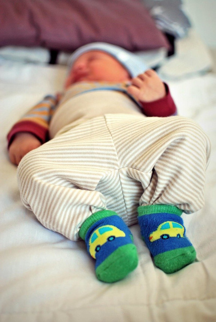 Lot de 3x chaussettes bébé colorées en éponge SOXO