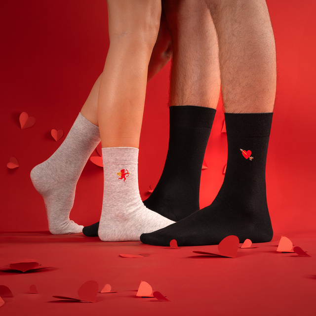 Chaussettes de la Saint-Valentin Soxo pour hommes en paquet - 2 paires