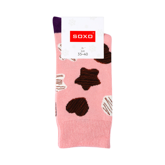 Chaussettes de pain d'épices SOXO pour femmes, en chocolat 