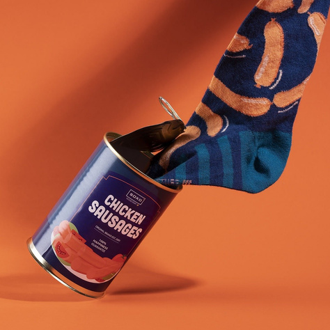 Chaussettes colorées pour hommes SOXO GOOD STUFF saucisses en boîte 