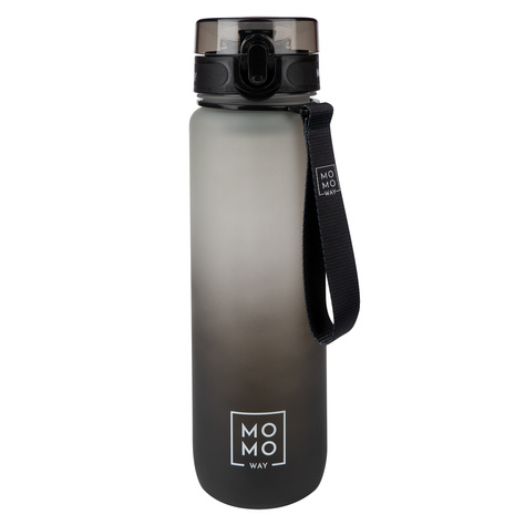 MOMO WAY Bouteille d'eau gris-noir | idée cadeau | BPA free | Tritan