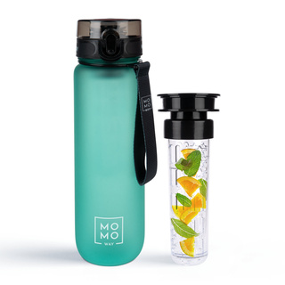MOMO WAY Bouteille d'eau verte | durable et pratique | BPA free | Tritan
