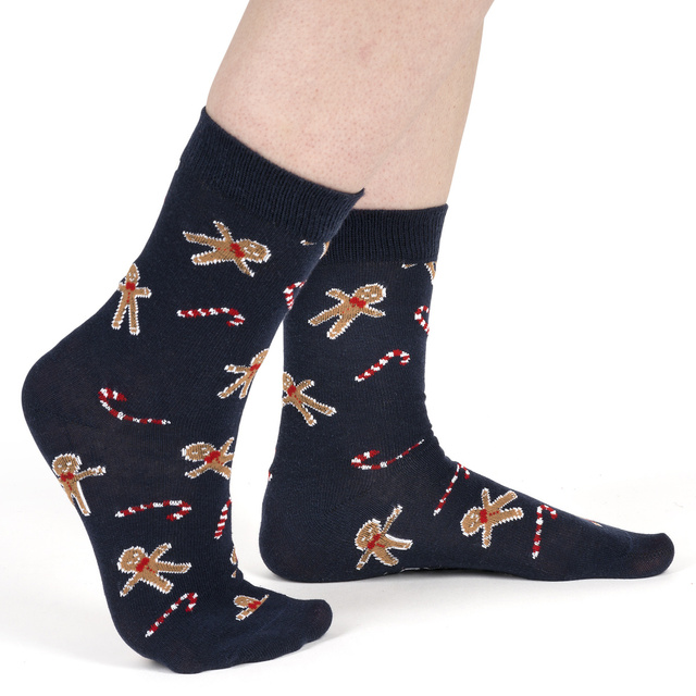 Set 4x chaussettes colorées pour femmes SOXO GOOD STUFF joyeux Noël cadeau chaussettes en coton