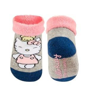 Chaussettes bébé bleu marine et rose SOXO Hello Kitty avec ABS