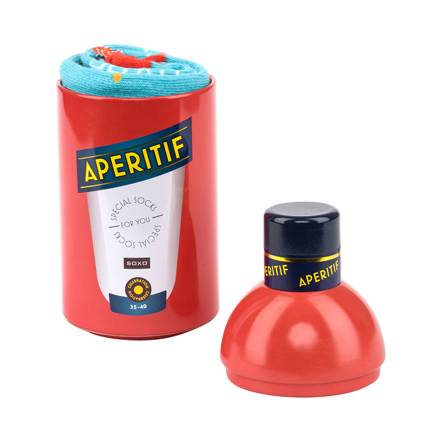 Chaussettes pour femmes SOXO GOOD STUFF drôles de Aperitif dans une bouteille cadeau