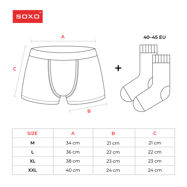 Ensemble de caleçons et de chaussettes pour homme SOXO pour un cadeau pour lui en coton