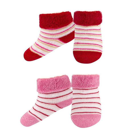 Lot de 2x chaussettes bébé SOXO en coton éponge à motifs | idée cadeau