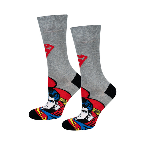 Chaussettes grises SOXO GOOD STUFF Superman DC Comics pour hommes 