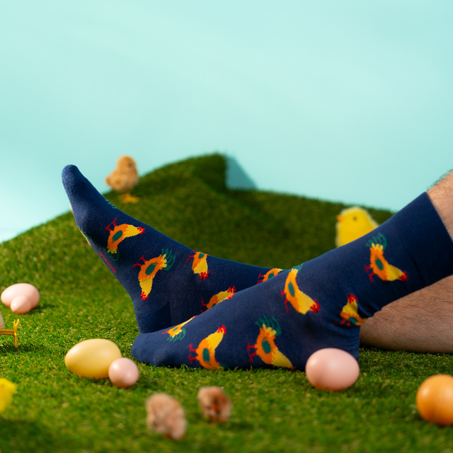 Paquet de chaussettes homme SOXO avec œuf et coq - 2 paires