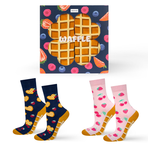 Paquet de chaussettes gaufrées pour femmes SOXO - 2 paires