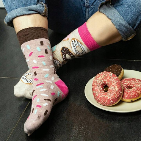 Lot de 5 chaussettes colorées pour femmes SOXO avec pizza