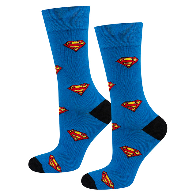 Lot de 1x Chaussettes colorées SOXO Superman et 1x Chaussons homme Superman