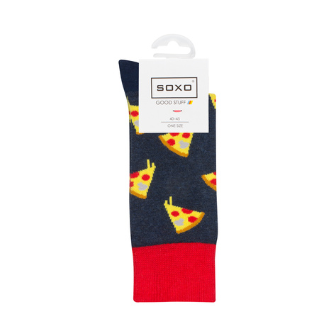 Chaussettes colorées homme SOXO GOOD STUFF chaussettes pizza | pour lui