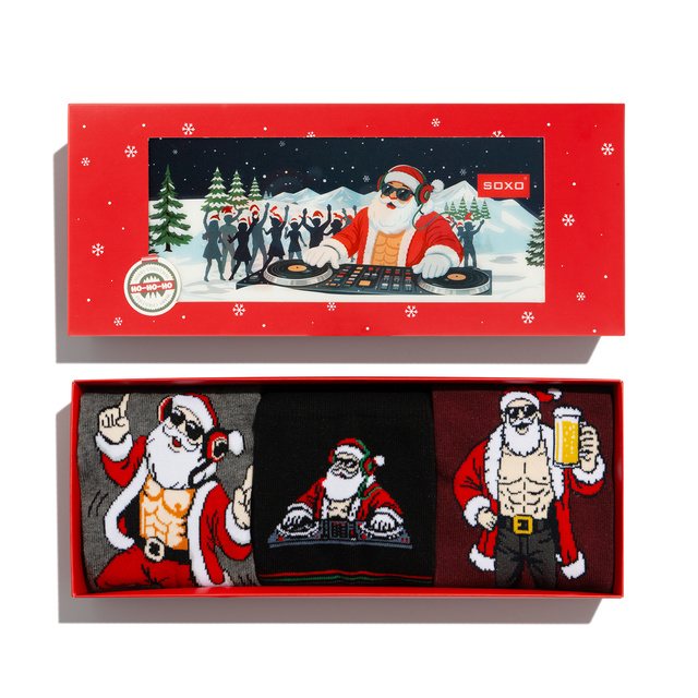 Chaussettes Père Noël Espiègle DJ 3 paires