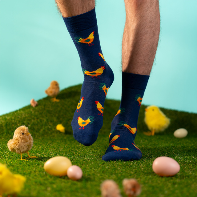Paquet de chaussettes homme SOXO avec œuf et coq - 2 paires