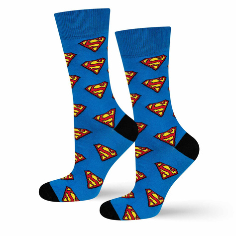 Chaussettes homme bleues SOXO GOOD STUFF Superman DC Comics | idée cadeau