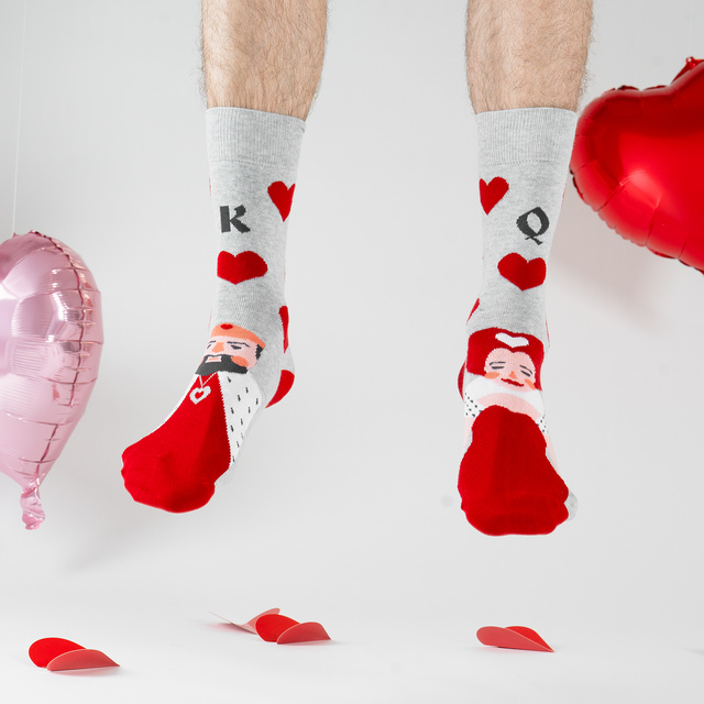 Chaussettes colorées pour hommes SOXO Roi et Reine