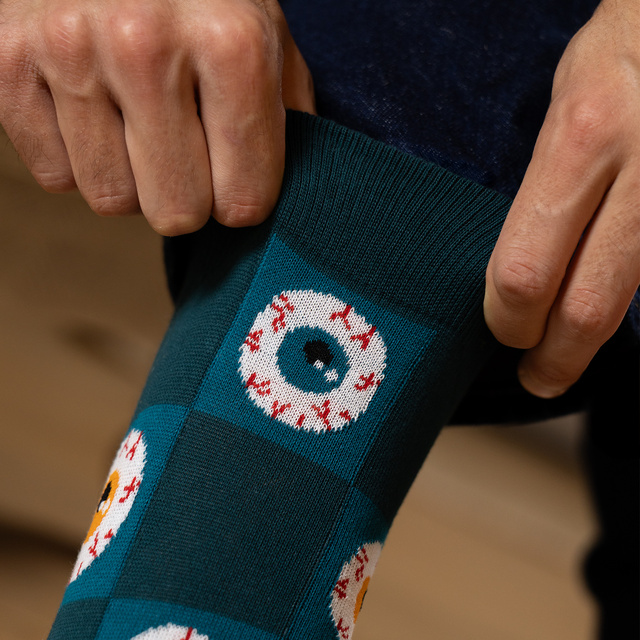 Chaussettes pour hommes SOXO fantôme et yeux