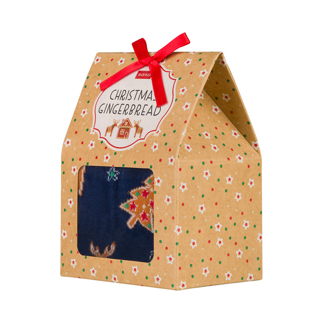 Chaussettes colorées en coton SOXO | Pains d'épice enrobés de chocolat | cadeau pour lui | cadeau de Noël
