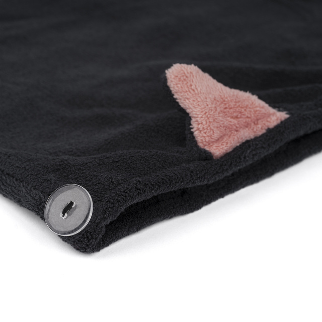 MOMO WAY chat noir turban de bain | serviette