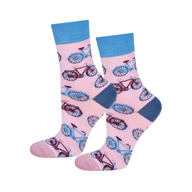 Chaussettes colorées pour femmes SOXO GOOD STUFF, vélo en coton