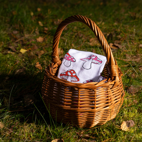 Ensemble de 2x chaussettes pour femmes SOXO champignons en cadeau