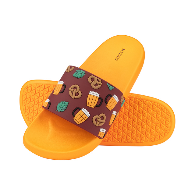 Tongs Comfort de plage pour femme pour hommes SOXO Bière  | Idéal pour des vacances à la plage et une piscine | En caoutchouc